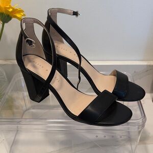 Kelly & Katie Black Block Heels